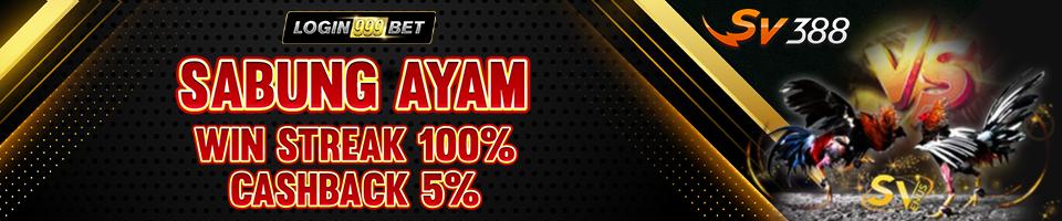 BONUS WIN STREAK 100% + CASHBACK UP TO 15%